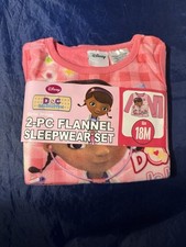 NWT Disney Doc McStuffins 2-PC Flannel Sleepwear Pajama Set Baby Girl 18M Pink