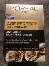 New Loreal Cell Renewal Anti-Aging Night Moisturizer 1.7oz Smooth Firm Radiance