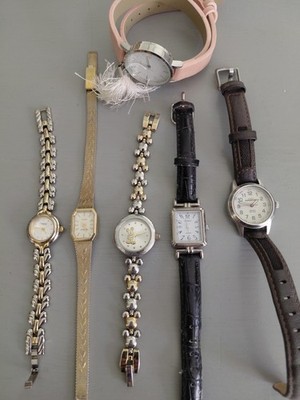Watch Lot Times Carriage Armitron Caravelle Quartz Mickey Mouse, 6 watches