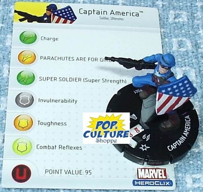 HEROCLIX Avengers 001 CAPTAIN AMERICA