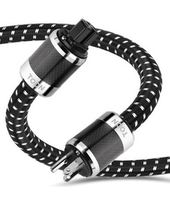 10ft Audiophile Power Cable IEC C15 – Silver Plated OFC HiFi Amp/Receiver Cord