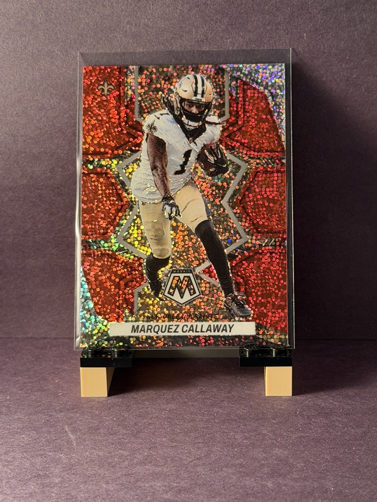 2022 Panini Mosaic - Marquez Callaway #141 Red Sparkle Prizm