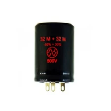 JJ Electronic 32+32uF/500V, Dual Electrolytic Capacitor, Solder Pin, 35