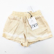 Zara Beige/Cream Tie Dye Shorts Youth 6