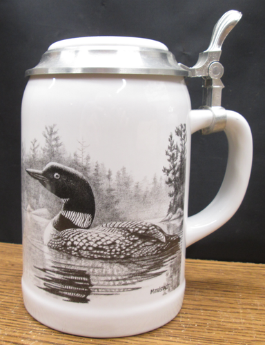 Vintage JIM BEAM "Gopher Club 25th Anniversary" Loon Lidded Stein $39 of 150 - Picture 2 of 4
