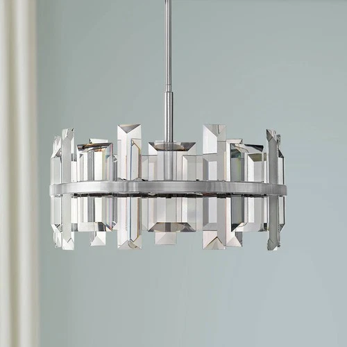 Hinkley Odette 24" Wide Polished Nickel Modern Crystal Pendant Light - Picture 1 of 3