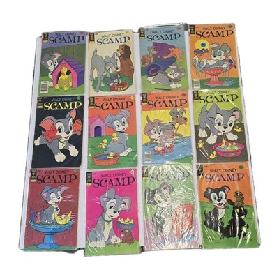 WALT DISNEY Scamp Gold Key Comic Books Lot Of 12 1975, 1976, 1977 Good Condition