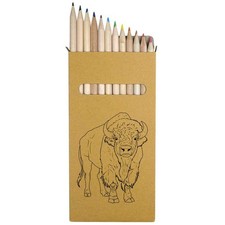 12 x 'Wild Bison' Long 178mm Coloured Pencils / Pencil Set PE00076699 
