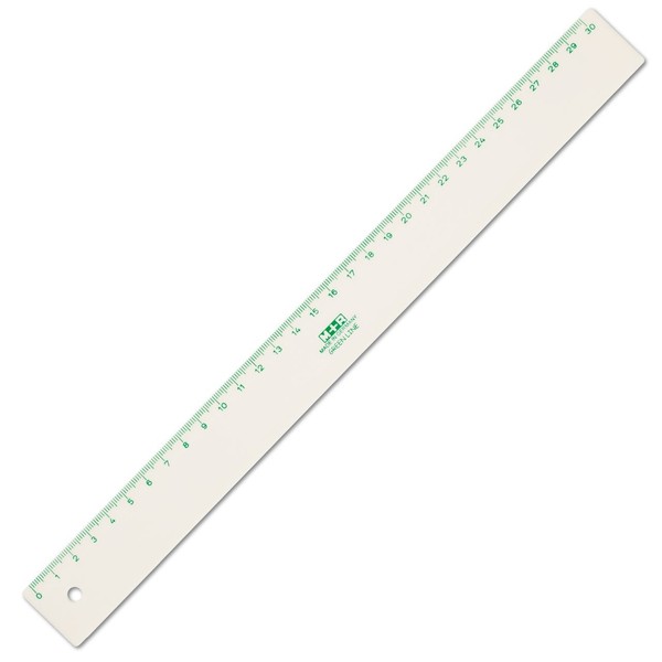 Green Line Llineal 30 Cm Weiß Aus Biologisch Abbaubarem Kunststoff-image