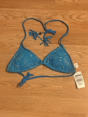 Zumiez Empyre Blu Crochet Triangle Oasis Top Size M
