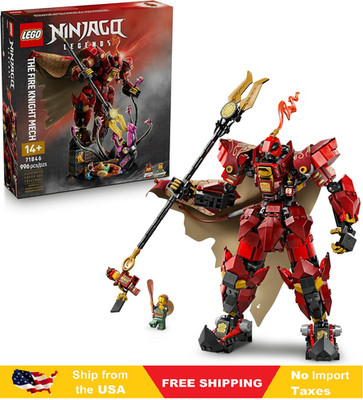 LEGO NINJAGO The Fire Knight Mech Building Set - Model Kit with Kai Minifigure