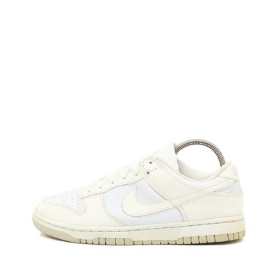 Nike Damen Dunk Low Schuh Weiß Leder Low-Top Atmungsaktiv Sneaker EU 38
