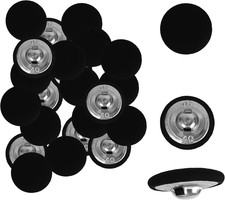 25Pcs Satin Fabric Cloth Covered Buttons Metal Shank round Buttons for Women Sui