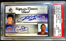 2005 PSA 10 SP Authentic Sign Of The Times ANDREW BOGUT ROOKIE Channing Frye /50
