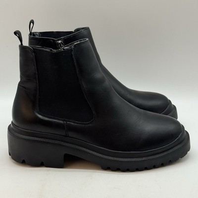 Blondo Prestly Waterproof Ankle Boots Women's 8M Black Side Zip Chunky Booties