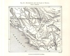 Montenegro and the Lake of Skadar. Sketch map 1885 old antique plan chart