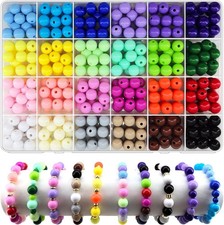 408Pcs 10mm Acrylic Round Beads for Jewelry Making, 24 Colors Medium,