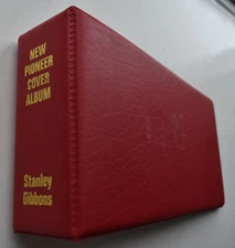 Stanley Gibbons New Pioneer Cover Album, 2 Rings, Red, Empty, Style A