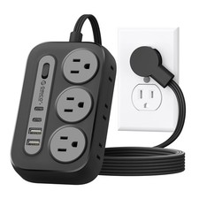 Surge Protector Power Strip, Multiple Outlets Extension Cord with 6 AC Outlet...