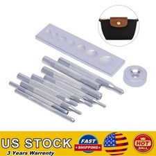 11pcs Craft Tool Die Punch Snap Rivet Setter Base DIY Leather Working Craft Set