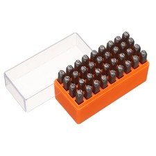 36Pcs 13/64" 5mm Metal Letter Stamps Uppercase Letter and Number Stamping Kit