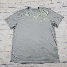 Under Armour HeatGear T Shirt MENS SIZE XL Fitted Short Sleeve Gray Splatter