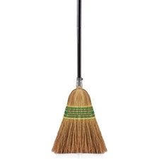 Heavy-Duty Corn Broom 59.8 inch for Indoor Outdoor Cleaning Garage Lobby