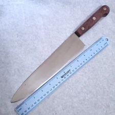 VINTAGE CHEF KNIFE 10"  TRADE MFG. UNKNOWN NICE CONDITION, USA MADE