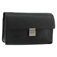 LOUIS VUITTON Taiga Selenga Clutch Bag Ardoise M30782 LV Auth bs34703