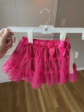 Koala Baby Ruffled Sparkly Hot Pink Tutu Lined Skirt Baby Girl 9M Valentines New