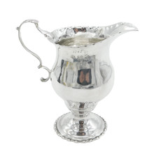 George II Sterling Silver Pedestal Cream Jug Antique 1742 London