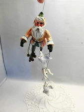 House of Hatten Ornament 1988 Elf Santa w Cascading Doves Bells Enchanted Forest