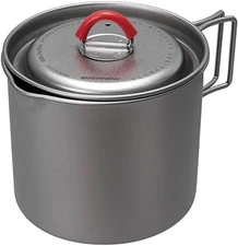Evernew Titanium Lightweight Camping Mug Pot w/Folding 0.5 Quarts, 