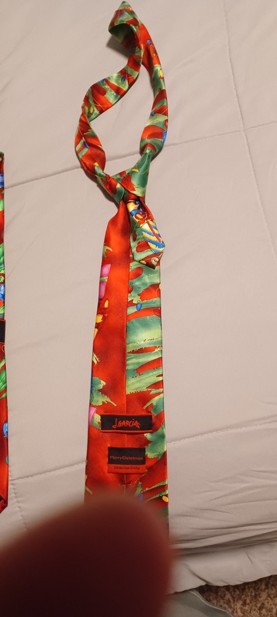 1 Vintage Jerry Garcia 100% Silk Neck  Abstract Print View 2