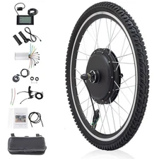 24'' 26'' Electric Bicycle Conversion Kit E-Bike Front Rear Wheel 1000W 1500W
