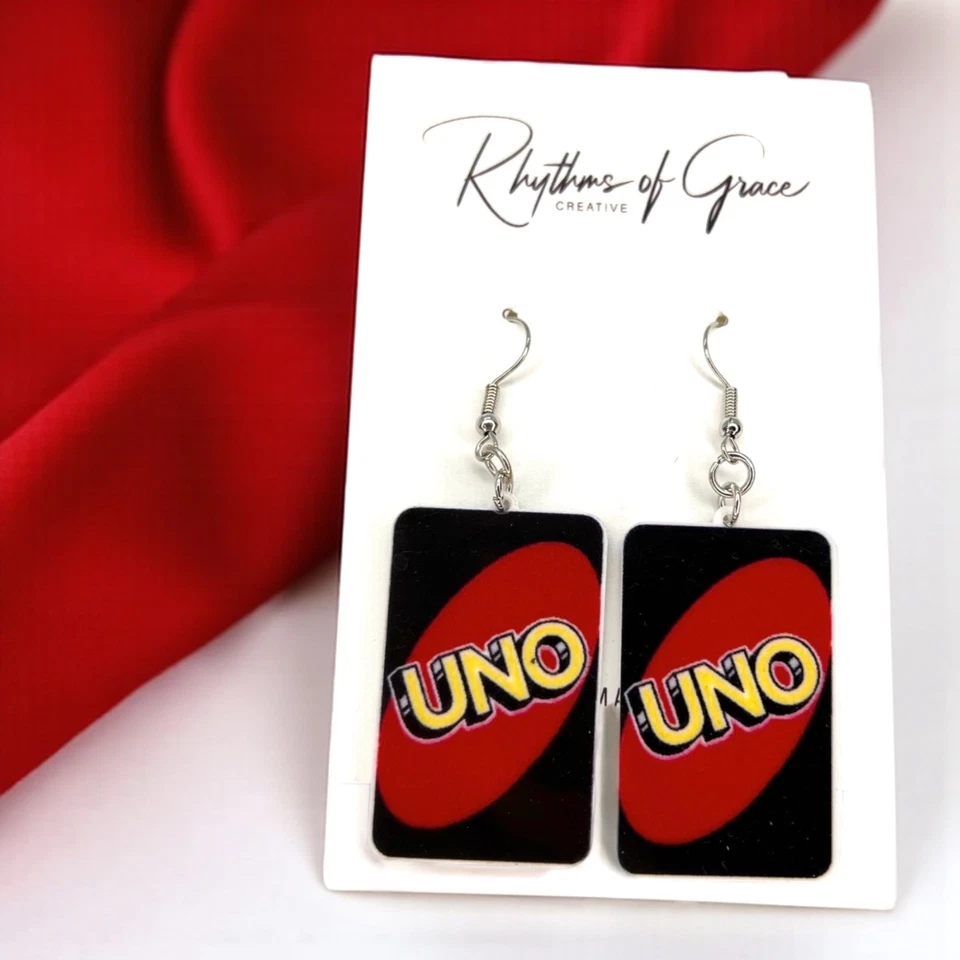 UNO-Forgettable Fun: Colorful Card Earrings That Deal Style! NWT Jewelry - Image 3 of 4
