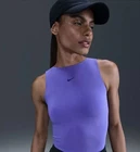 NEW Nike HQ7006-510 Form Stealth Evaporation Purple Tank Top Bodysuit Women's S