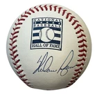 NOLAN RYAN AUTOGRAPHED HALL OF FAME HOF LOGO BASEBALL RANGERS JSA COA