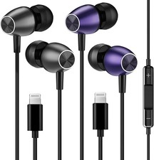 Keyron Lightning Headphones for iPhone MFi Certified ,Wired Earbuds with
