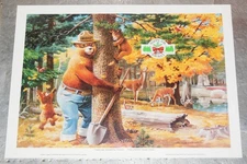 Vtg 1994 SMOKEY BEAR POSTER 'Happy 50th Smokey' Rudolph Wendelin Drawing -Paper