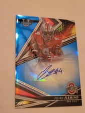 Julian Fleming 2023 Bowman's Best Auto Autograph RC Ohio State Buckeyes /150