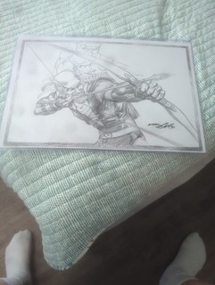 Green Arrow Original Sketch Signed By Artist Neal Adams RIP... 19x13