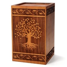 Cremation Wooden Urns for Human Ashes Adult Male Female, Large Wood Memorial ...