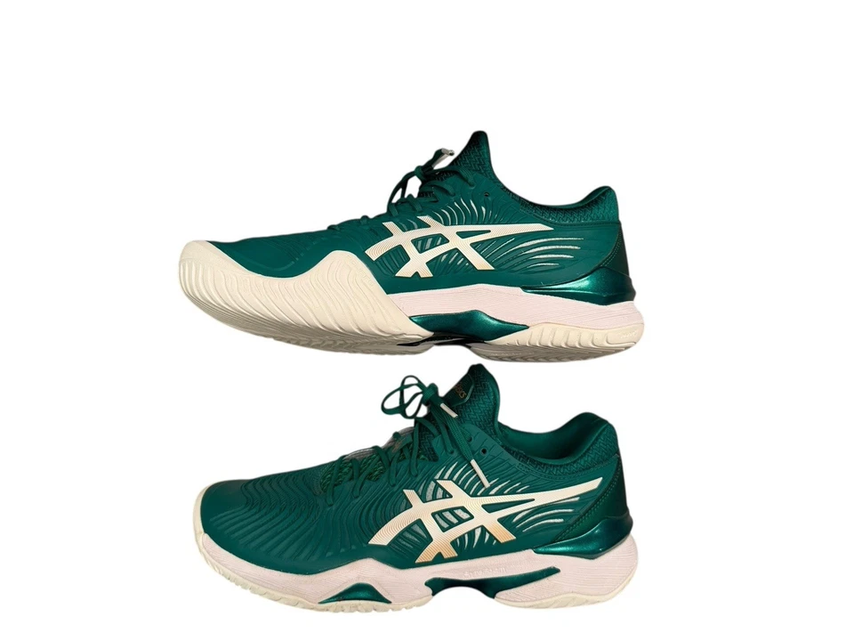 НОВЫЕ МУЖСКИЕ ТЕННИСНЫЕ ТУФЛИ ASICS COURT FF NOVAK DJOKOVIC РАЗМЕР США 10 (КАПУСТА/БЕЛЫЙ) - Изображение 2 из 4