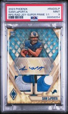 2023 Phoenix RPS Rookie Dual Jersey Sam Laporta Rad Jsy Super Prime 1/1 PSA 9