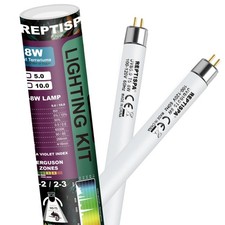 Reptispa 10.0 UVB Light for Reptiles, T5 HO 8 Watt Reptile Lamp Tube, Pack of 2