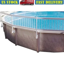 Above Ground Pool Safety Fence 24in Vinyl Barrier Kit 8 Sections Easy Install US