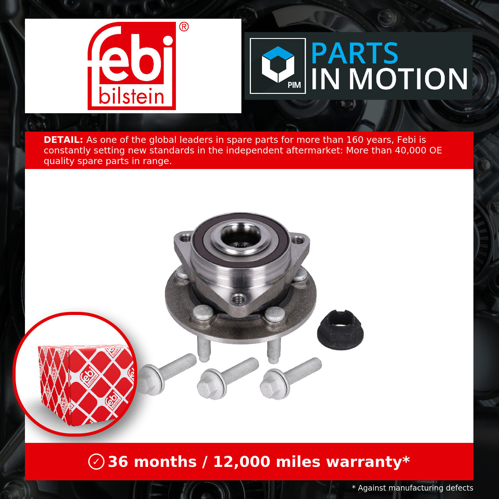 Wheel Bearing Kit fits VAUXHALL ASTRA K 1.6 Front 2015 on 013510543 013580304