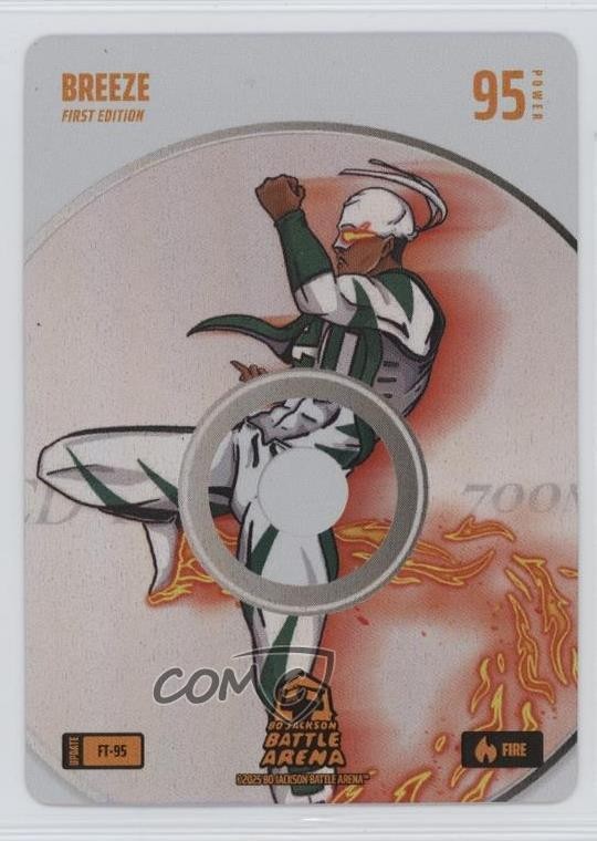 2025 Bo Jackson Battle Arena TCG Alpha Update Fire Tracks Battlefoil Breeze