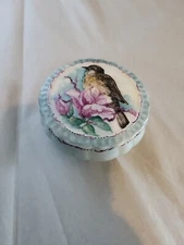 Vintage Hand Painted Trinket Dish - 3.5" X 1.75"